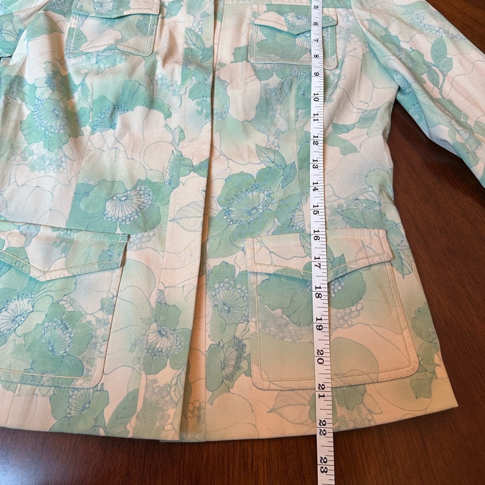 Elie Tahari Floral Jacket Blazer Lightweight Spring Jacket - Picture 9 of 14